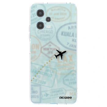 Picasee silikonowe przeźroczyste etui na Xiaomi Redmi Note 12 5G - FLIGHT PATH