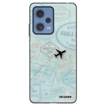 Picasee silikonowe czarne etui na Xiaomi Redmi Note 12 Pro 5G - FLIGHT PATH