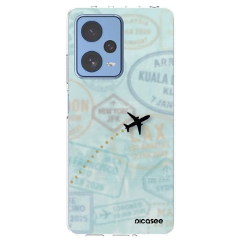 Picasee silikonowe przeźroczyste etui na Xiaomi Redmi Note 12 Pro 5G - FLIGHT PATH