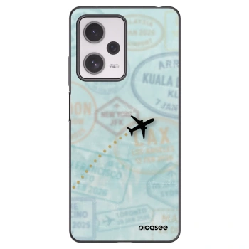 Picasee silikonowe czarne etui na Xiaomi Redmi Note 12 Pro+ 5G - FLIGHT PATH