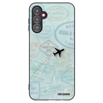 Picasee silikonowe czarne etui na Samsung Galaxy A14 4G A145R - FLIGHT PATH