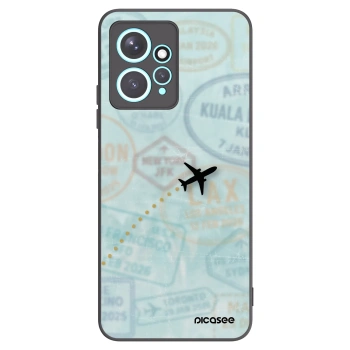 Picasee silikonowe czarne etui na Xiaomi Redmi Note 12 4G - FLIGHT PATH