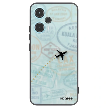 Picasee silikonowe czarne etui na Xiaomi Poco F5 - FLIGHT PATH