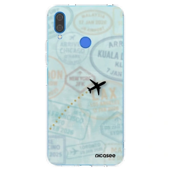 Picasee silikonowe przeźroczyste etui na Huawei Nova 3 - FLIGHT PATH