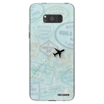 Picasee silikonowe przeźroczyste etui na Samsung Galaxy S8 G950F - FLIGHT PATH