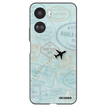 Picasee silikonowe czarne etui na Honor 90 Lite 5G - FLIGHT PATH