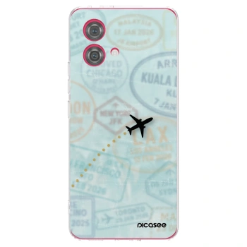 Picasee silikonowe przeźroczyste etui na Motorola Moto G84 5G - FLIGHT PATH