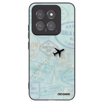 Picasee silikonowe czarne etui na Xiaomi 14 - FLIGHT PATH