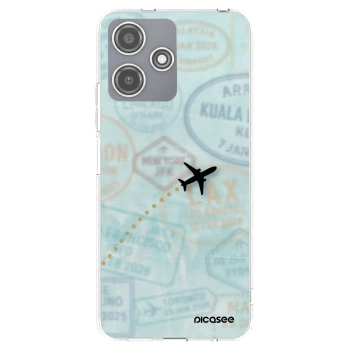 Picasee silikonowe przeźroczyste etui na Xiaomi Redmi 12 5G - FLIGHT PATH