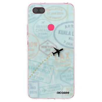 Picasee silikonowe przeźroczyste etui na Xiaomi Mi 8 Lite - FLIGHT PATH