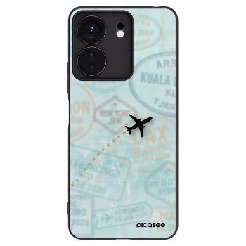 Picasee silikonowe czarne etui na Xiaomi Redmi 13C 4G - FLIGHT PATH