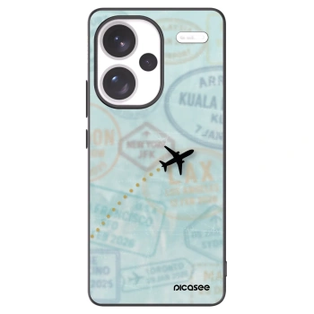 Picasee silikonowe czarne etui na Xiaomi Redmi Note 13 Pro+ 5G - FLIGHT PATH