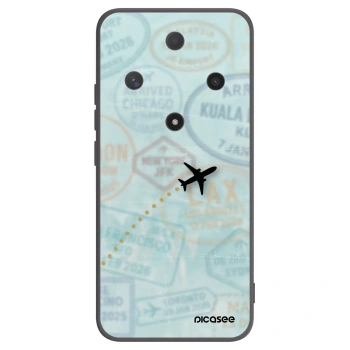 Picasee silikonowe czarne etui na Honor Magic6 Lite 5G - FLIGHT PATH