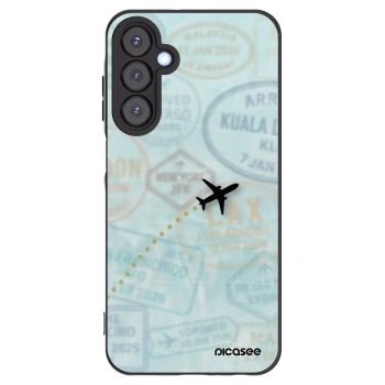 Picasee silikonowe czarne etui na Samsung Galaxy A25 A256B 5G - FLIGHT PATH