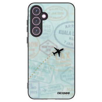 Picasee silikonowe czarne etui na Samsung Galaxy A35 5G A356B - FLIGHT PATH
