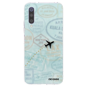 Picasee silikonowe przeźroczyste etui na Xiaomi Mi 9 - FLIGHT PATH