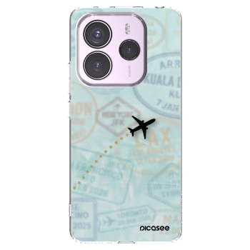 Picasee silikonowe przeźroczyste etui na Xiaomi Redmi Note 14 5G - FLIGHT PATH