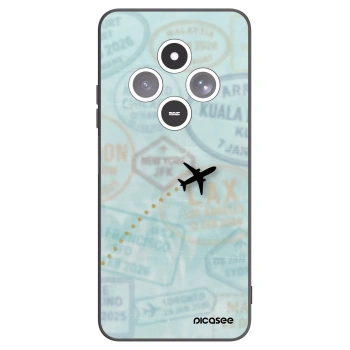 Picasee silikonowe czarne etui na Xiaomi Redmi 14C - FLIGHT PATH