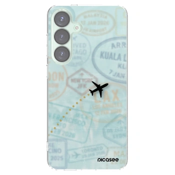 Picasee silikonowe przeźroczyste etui na Samsung Galaxy S25+ 5G - FLIGHT PATH