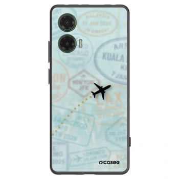Picasee silikonowe czarne etui na Motorola Moto G35 5G - FLIGHT PATH
