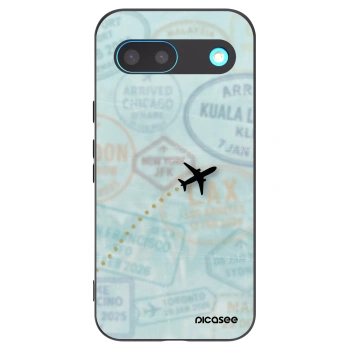 Picasee silikonowe czarne etui na Google Pixel 8 - FLIGHT PATH