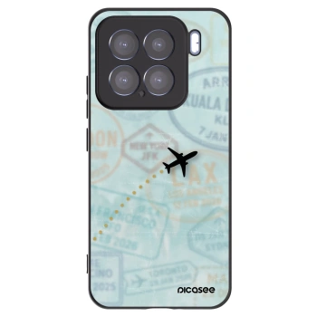 Picasee silikonowe czarne etui na Xiaomi 15 - FLIGHT PATH