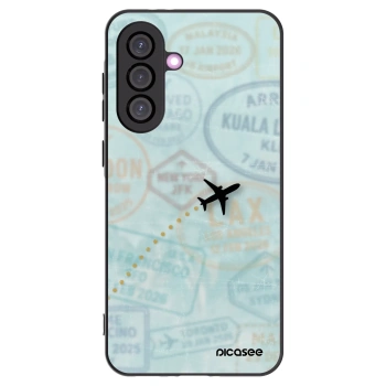 Picasee silikonowe czarne etui na Samsung Galaxy A36 5G - FLIGHT PATH