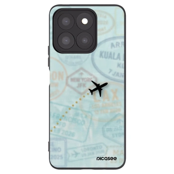 Picasee silikonowe czarne etui na Honor X8c - FLIGHT PATH