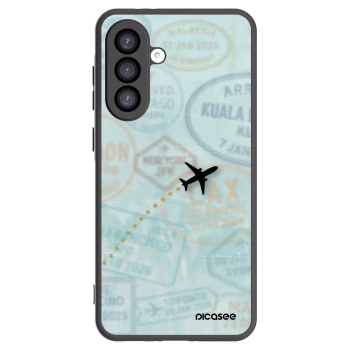 Picasee silikonowe czarne etui na Samsung Galaxy A26 5G A266B - FLIGHT PATH