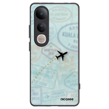 Picasee silikonowe czarne etui na Vivo V50 Lite 5G - FLIGHT PATH