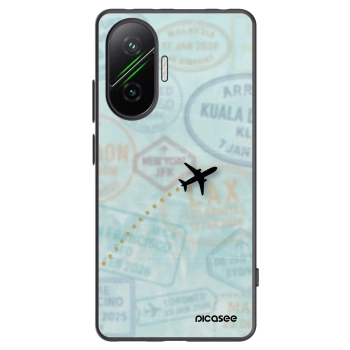 Picasee silikonowe czarne etui na Xiaomi Poco F7 5G - FLIGHT PATH