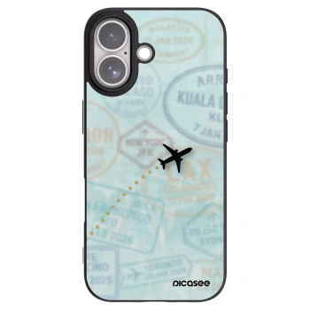 Picasee silikonowe czarne etui na Apple iPhone 17 - FLIGHT PATH