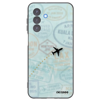 Picasee silikonowe czarne etui na Samsung Galaxy A17 5G - FLIGHT PATH
