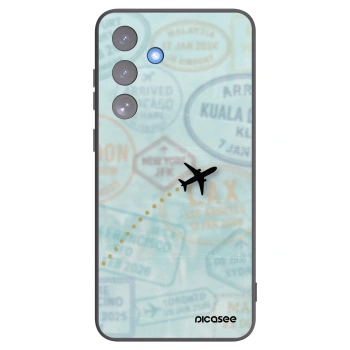 Picasee silikonowe czarne etui na Samsung Galaxy S25 FE 5G - FLIGHT PATH