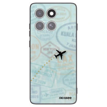 Picasee silikonowe czarne etui na Motorola Edge 60 Fusion - FLIGHT PATH