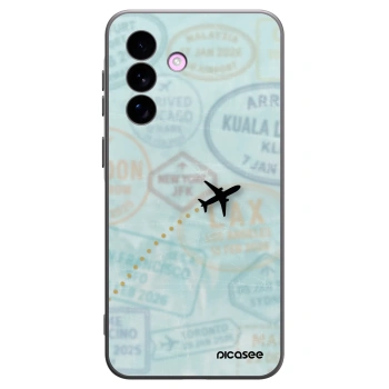 Picasee silikonowe czarne etui na Samsung Galaxy A57 5G - FLIGHT PATH