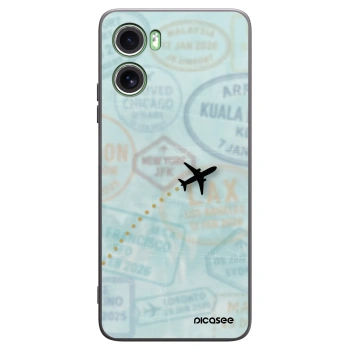 Picasee silikonowe czarne etui na Motorola Moto G06 - FLIGHT PATH