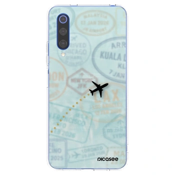 Picasee silikonowe przeźroczyste etui na Xiaomi Mi 9 SE - FLIGHT PATH