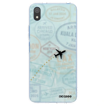 Picasee silikonowe przeźroczyste etui na Xiaomi Redmi 7A - FLIGHT PATH