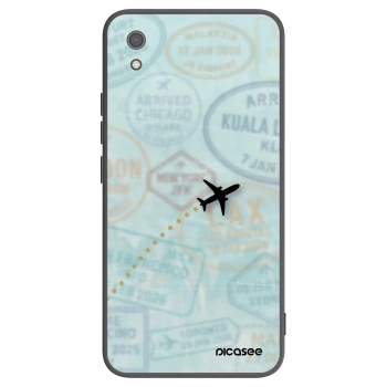 Picasee silikonowe czarne etui na Xiaomi Redmi 7A - FLIGHT PATH