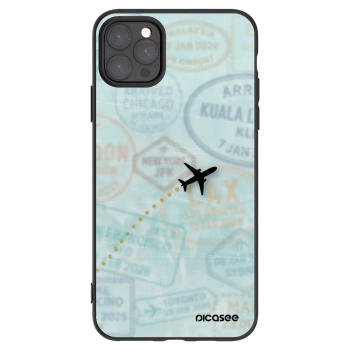 Picasee silikonowe czarne etui na Apple iPhone 11 Pro Max - FLIGHT PATH