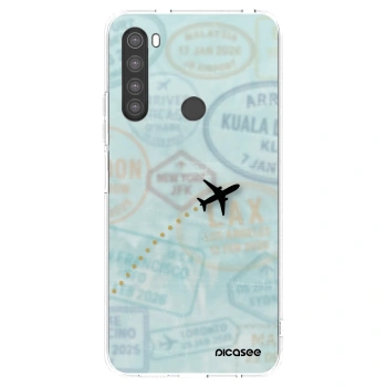 Picasee silikonowe przeźroczyste etui na Xiaomi Redmi Note 8 - FLIGHT PATH