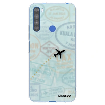 Picasee silikonowe przeźroczyste etui na Xiaomi Redmi Note 8T - FLIGHT PATH