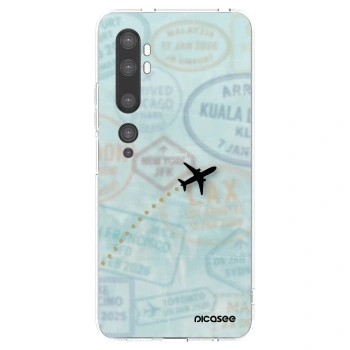Picasee silikonowe przeźroczyste etui na Xiaomi Mi Note 10 (Pro) - FLIGHT PATH