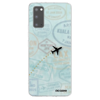 Picasee silikonowe przeźroczyste etui na Samsung Galaxy S20 G980F - FLIGHT PATH