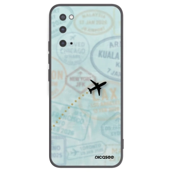 Picasee silikonowe czarne etui na Samsung Galaxy S20 G980F - FLIGHT PATH