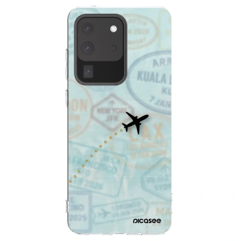 Picasee silikonowe przeźroczyste etui na Samsung Galaxy S20 Ultra 5G G988F - FLIGHT PATH