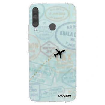 Picasee silikonowe przeźroczyste etui na Huawei P40 Lite E - FLIGHT PATH