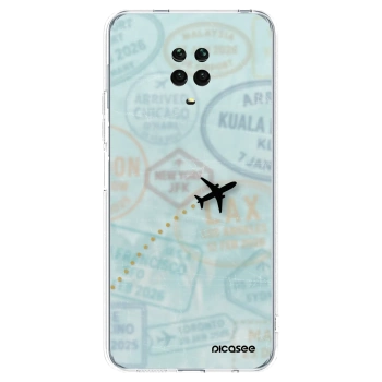 Picasee silikonowe przeźroczyste etui na Xiaomi Redmi Note 9 Pro - FLIGHT PATH