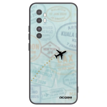 Picasee silikonowe czarne etui na Xiaomi Mi Note 10 Lite - FLIGHT PATH